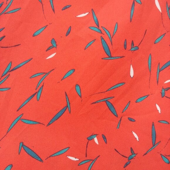 4/$20 Banana Republic sleeveless floral orange red blouse top Small - Picture 2 of 11